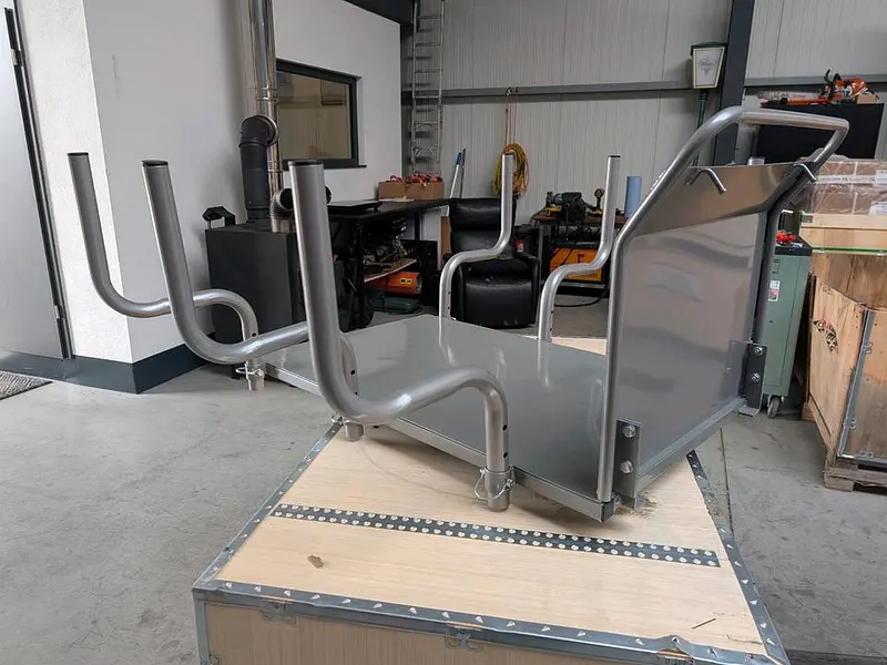 Rungengestell Jansen MSK-500, Rückewagen-Wanne, Meterholz